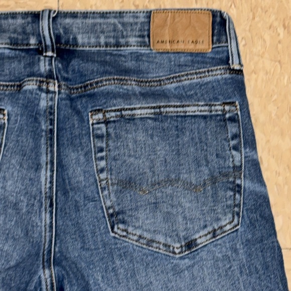 American Eagle 🦅 AirFlex+ Skinny Jean in Distressed After Midnight size 32x34 - Picture 12 of 16